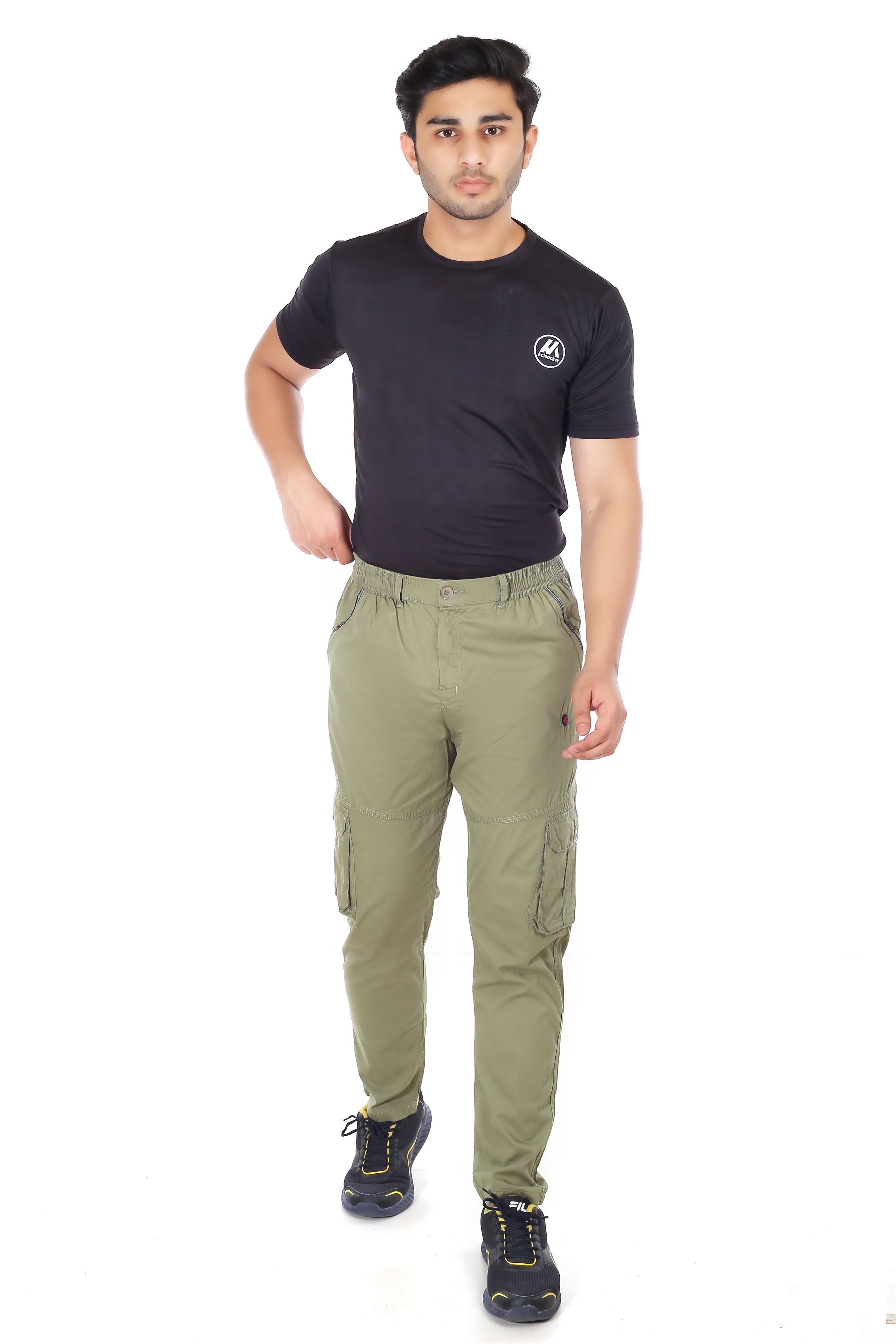 Actoactive Mens Cotton Cargo Regular Fit