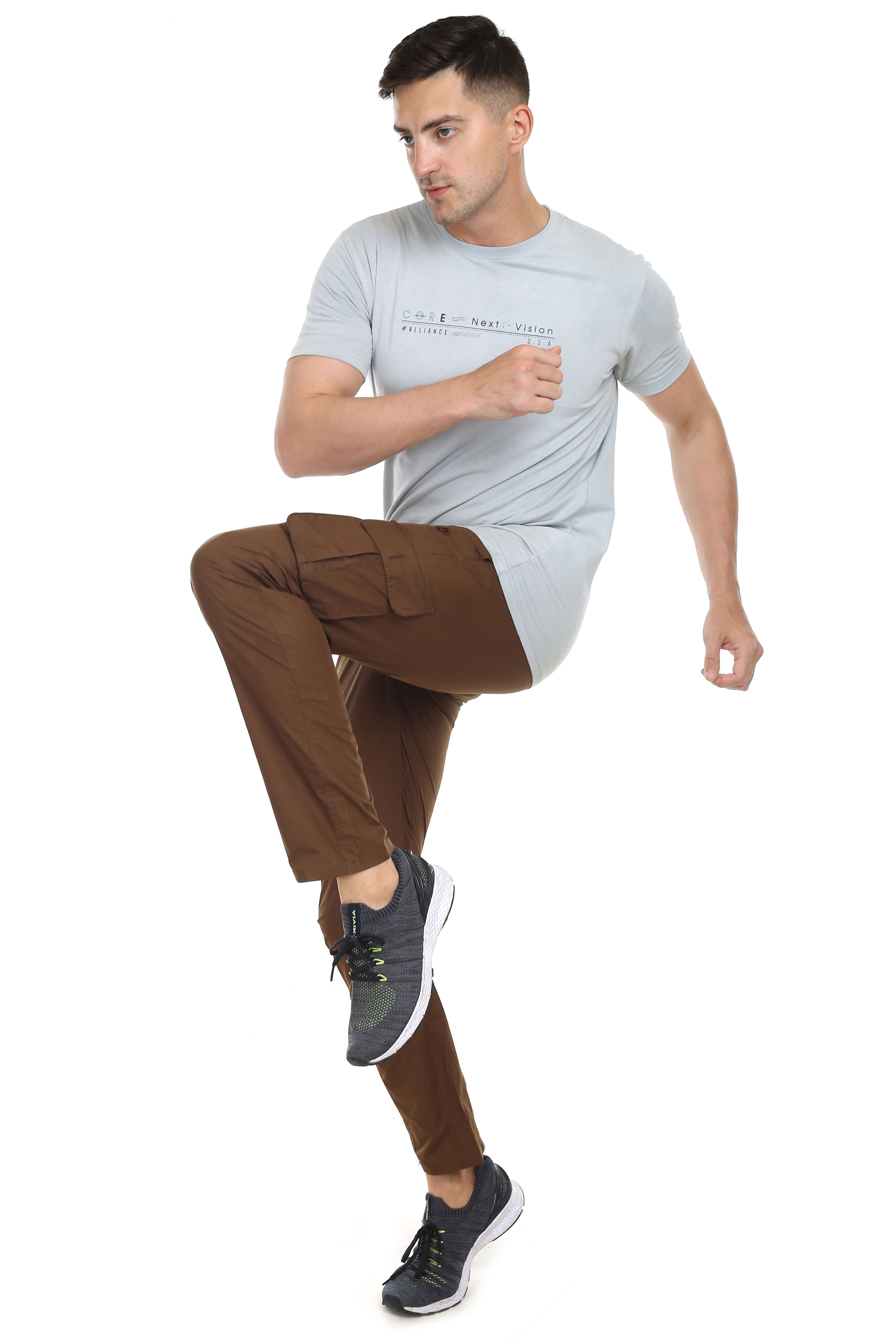 Actoactive Mens Cotton Cargo Regular Fit