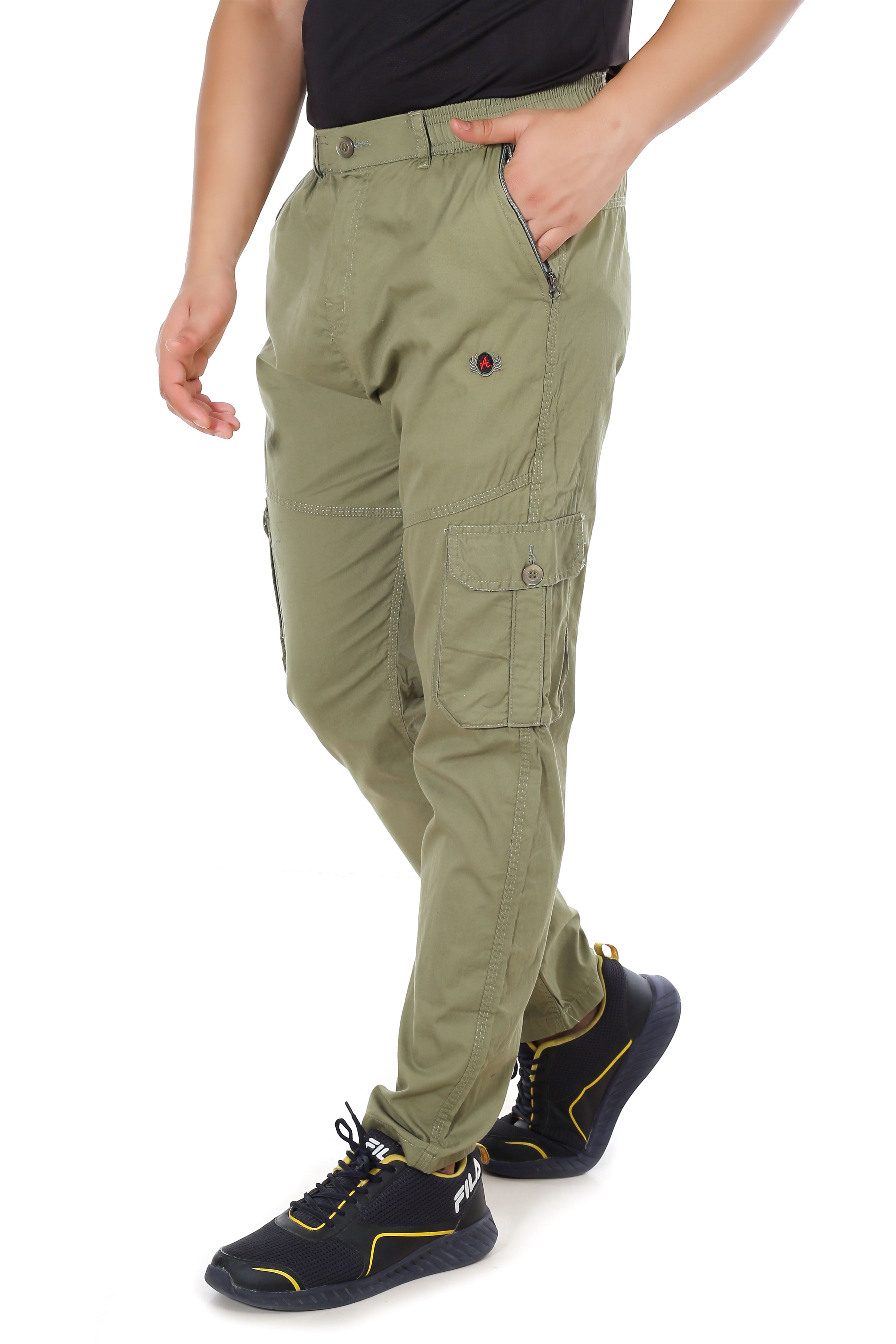 Actoactive Mens Cotton Cargo Regular Fit
