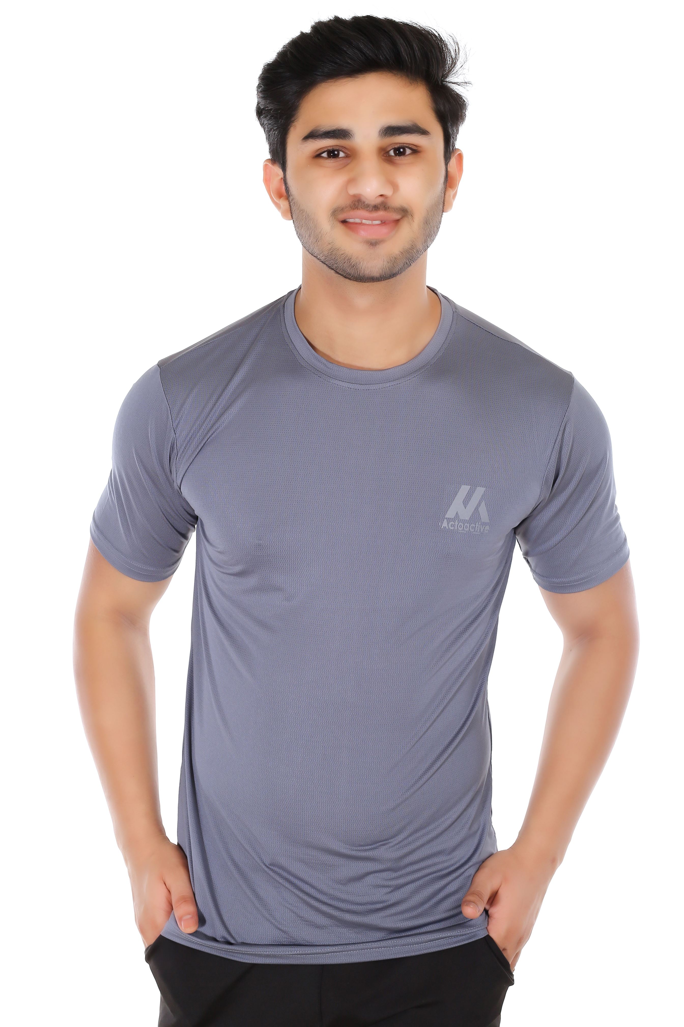 Actoactive Mens T Shirt Round Neck Regular Fit