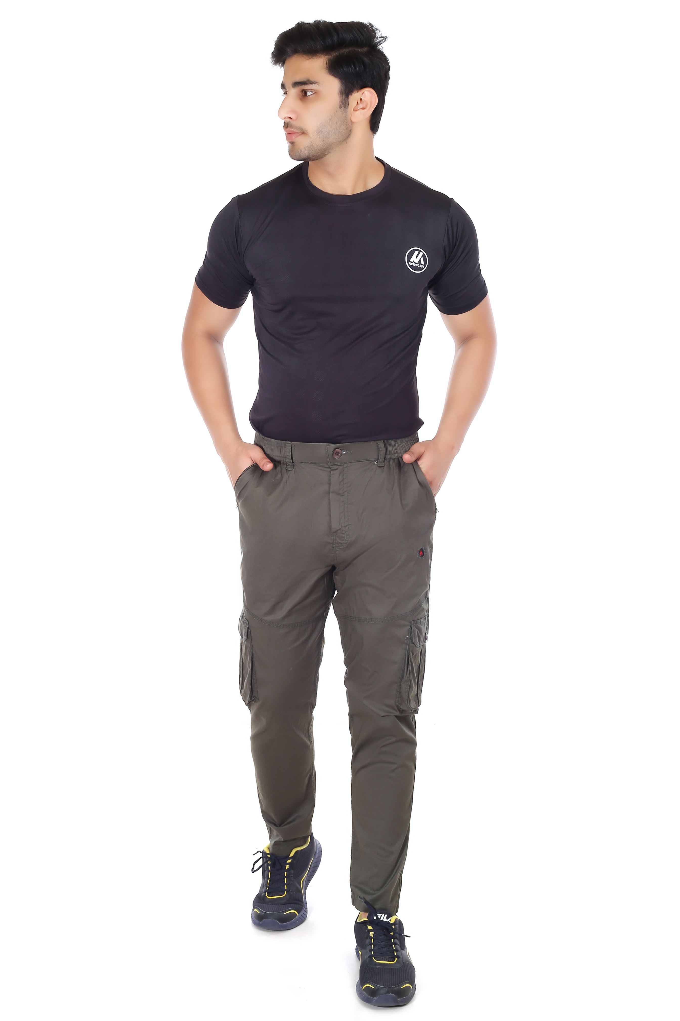 Actoactive Mens Cotton Cargo Regular Fit