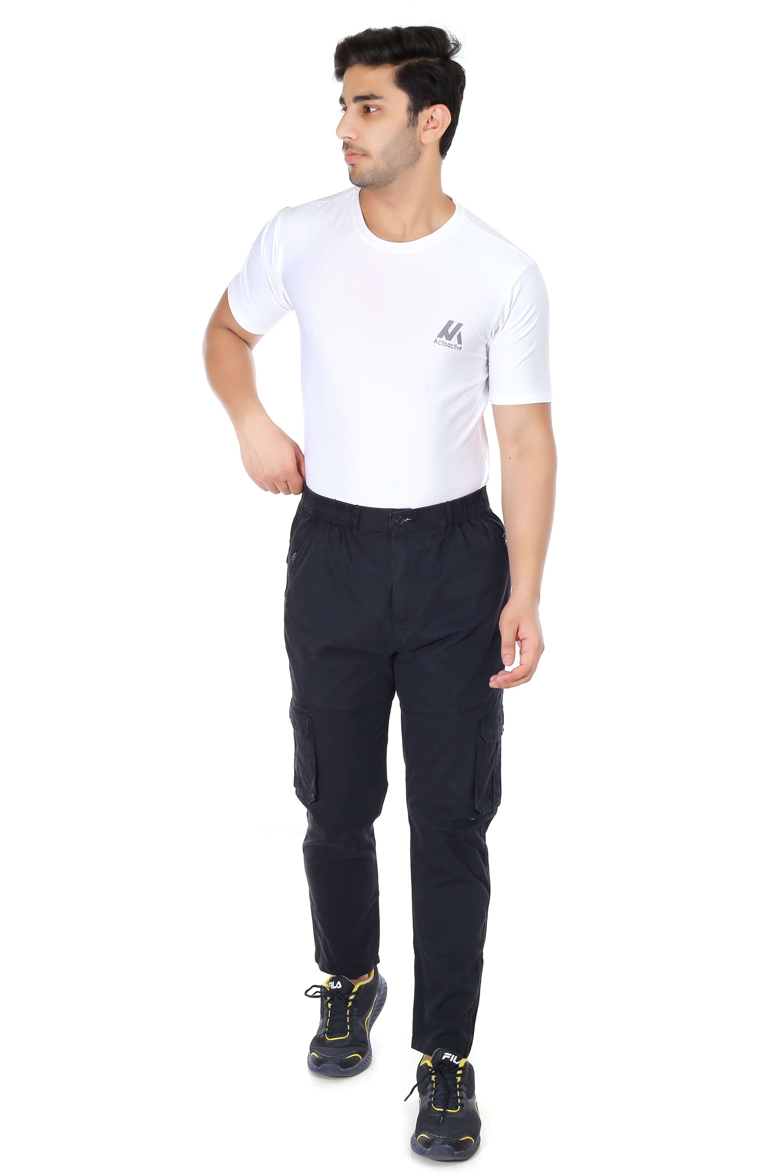 Actoactive Mens Cotton Cargo Regular Fit
